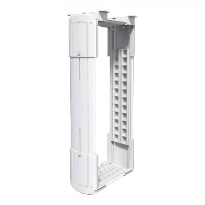 35.200 | Viewlite computer holder - desk 200 | white | For mounting large computers vertically or horizontally under the desk. | Detail 1
