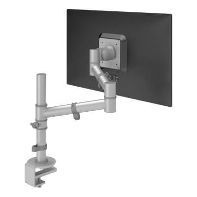 48.122 | Viewgo monitorarm - bureau 122 | zilver | Voor 1 scherm, in hoogte en diepte verstelbaar, met bureaubevestiging. | Detail 1
