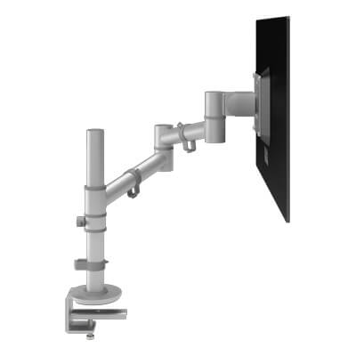 48.122 | Viewgo monitorarm - bureau 122 | zilver | Voor 1 scherm, in hoogte en diepte verstelbaar, met bureaubevestiging. | Detail 2