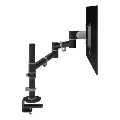 48.123 | Viewgo braccio porta monitor - scrivania 123 | nero | Per 1 schermo, altezza e profondità regolabili, con fissaggio a scrivania. | Dettaglio 2