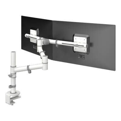 48.130 | Viewgo monitor arm - desk 130 | white | For 2 monitors, adjustable height and depth, with desk mount. | Detail 1