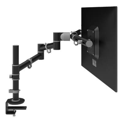 48.133 | Viewgo Monitorarm - Schreibtisch 133 | schwarz | Für 2 Monitore, mit Höhen- und Tiefenverstellung, mit Tischbefestigung. | Detail 2