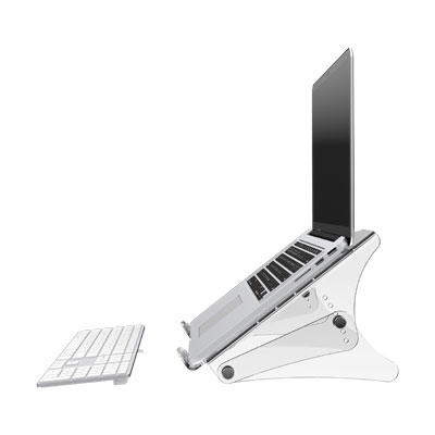49.450 | Addit laptop riser - adjustable 450 | clear acrylic | Adjustable, for laptops up to 15 inch. | Detail 4