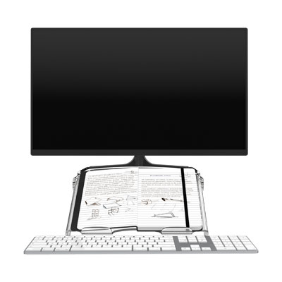 49.570 | Addit  rehausseur écran - réglable 570 | acrylique transparent | Réglable, pour écrans jusqu'à 15 kg, support document inclus. | Détail 3