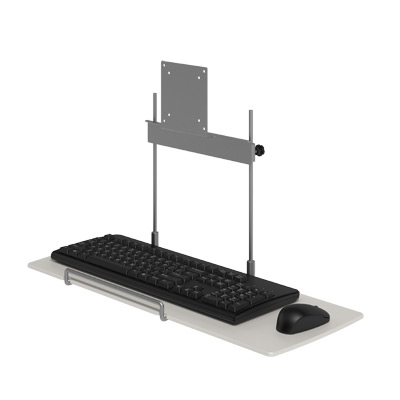 51.582 | Viewmate Tastatur- und Mausablage - Option 582 | silber | Sorgt für einen aufgeräumten Schreibtisch und ideal für Monitorarme an einer Wand mit VESA-Befestigung. | Detail 1