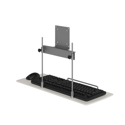 51.582 | Viewmate Tastatur- und Mausablage - Option 582 | silber | Sorgt für einen aufgeräumten Schreibtisch und ideal für Monitorarme an einer Wand mit VESA-Befestigung. | Detail 2