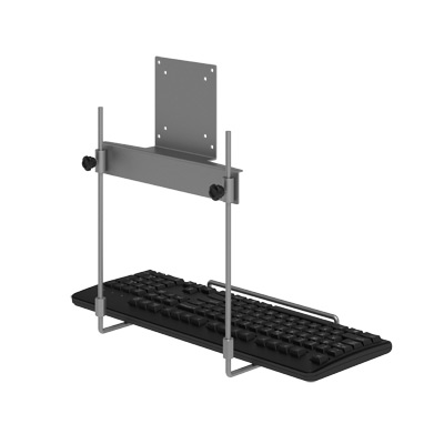 51.592 | Viewmate keyboard holder - option 592 | silver | Supports a clean desk policy by storing a keyboard under a monitor with VESA mount. | Detail 2