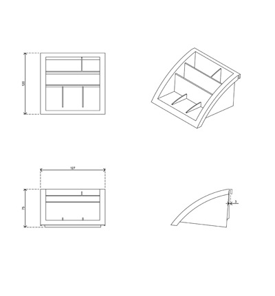 52.170 | Viewmate plateau accessoires - option 170 | blanc | Espace de stockage mobile avec fixation de barre d’outils. | Détail 5
