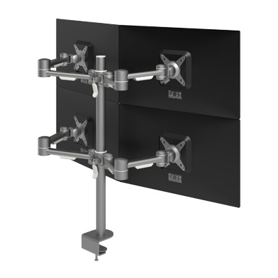 52.622 | Viewmate monitor arm - desk 622 | silver | For 4 monitors, adjustable height and depth, with desk mount. | Detail 1