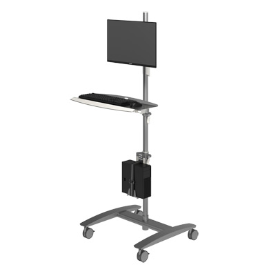 52.702 | Viewmate workstation - floor 702 | silver | Freely moveable trolley for data input. | Detail 1