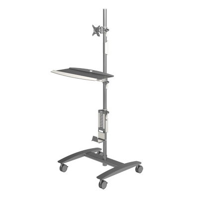52.702 | Viewmate workstation - floor 702 | silver | Freely moveable trolley for data input. | Detail 2