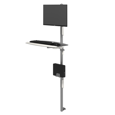 52.732 | Viewmate workstation - wall 732 | silver | Workstation for data input, with wall mount. | Detail 1