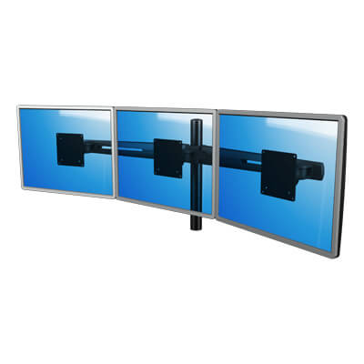 53.333 | Viewmaster sistema multi-monitor - scrivania 333 | nero | Per 3 schermi, altezza regolabile, senza fissaggio a scrivania. | Dettaglio 2