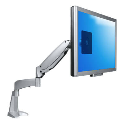 57.142 | Viewmaster braccio porta monitor - scrivania 142 | argento | Per 1 schermo, altezza e profondità regolabili, con fissaggio a scrivania. | Dettaglio 2