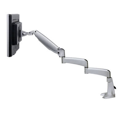 57.182 | Viewmaster braccio porta monitor - scrivania 182 | argento | Per 1 schermo, altezza e profondità regolabili, con fissaggio a scrivania. | Dettaglio 1