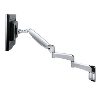 57.282 | Viewmaster monitorarm - wand 282 | zilver | Voor 1 scherm, in hoogte en diepte verstelbaar, met wandbevestiging. | Detail 1