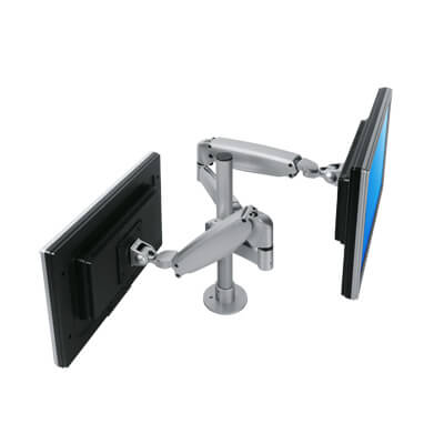 57.592 | Viewmaster monitor arm - desk 592 | silver | For 2 monitors, adjustable height and depth, without desk mount. | Detail 3
