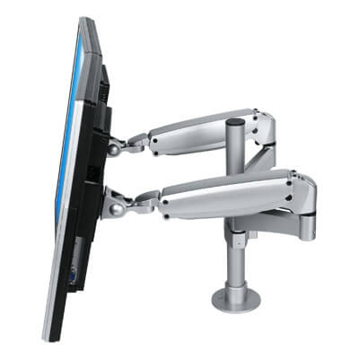 57.592 | Viewmaster monitor arm - desk 592 | silver | For 2 monitors, adjustable height and depth, without desk mount. | Detail 2