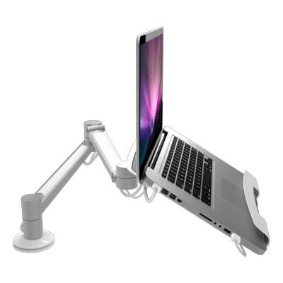 58.040 | Viewlite supporto notebook - opzione 040 | bianco | Per posizionare ergonomicamente un portatile, adatto a Viewlite fissaggio a sgancio rapido. | Dettaglio 3