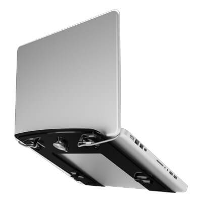 58.043 | Viewlite laptop holder - option 043 | black | For ergonomically positioning a laptop, suitable for Viewlite quick-release systems. | Detail 1