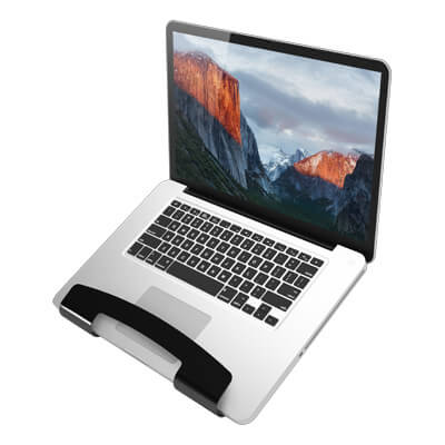 58.043 | Viewlite laptop holder - option 043 | black | For ergonomically positioning a laptop, suitable for Viewlite quick-release systems. | Detail 6