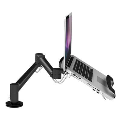 58.043 | Viewlite laptop holder - option 043 | black | For ergonomically positioning a laptop, suitable for Viewlite quick-release systems. | Detail 3