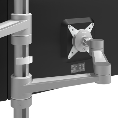 58.142 | Viewlite monitor arm - desk 142 | silver | For 2 monitors, adjustable height and depth, with desk mount. | Detail 2