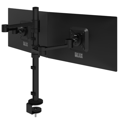 58.143 | Viewlite monitor arm - desk 143 | black | For 2 monitors, adjustable height and depth, with desk mount. | Detail 1