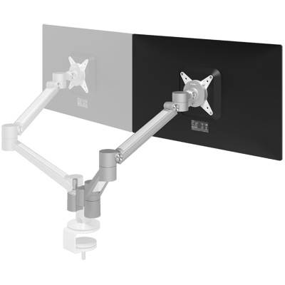 58.602 | Viewlite dual monitor arm upgrade kit - option 602 | silver | Upgrade for Viewlite monitor arm - desk 62, with dual base adapter and extra monitor arm. | Detail 6