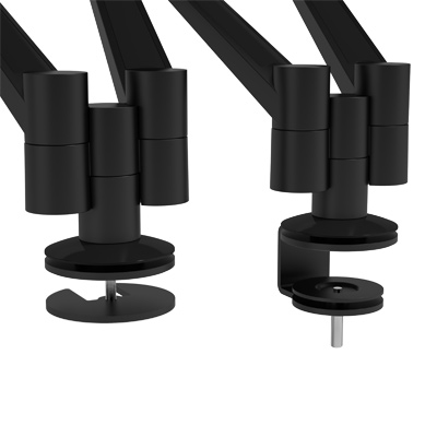 58.603 | Viewlite Dual-Monitorarm-Upgrade-Kit - Option 603 | schwarz | Erweiterung für Viewlite plus Monitorarm – Schreibtisch 62, mit Doppelfuß-Adapter und zusätzlichem Monitorarm. | 
