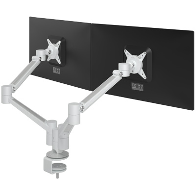 58.650 | Viewlite plus monitor arm - desk 650 | white | For 2 monitors, adjustable height and depth, with desk mount. | Detail 1