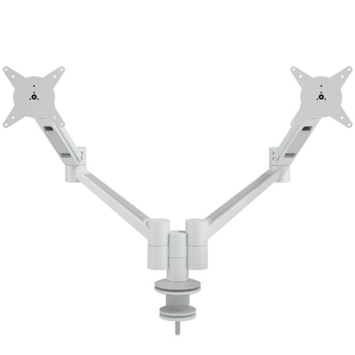 58.650 | Viewlite plus monitor arm - desk 650 | white | For 2 monitors, adjustable height and depth, with desk mount. | Detail 2