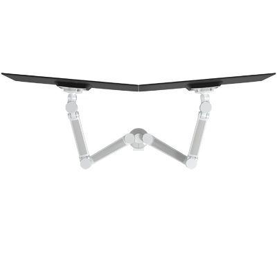 58.650 | Viewlite plus monitor arm - desk 650 | white | For 2 monitors, adjustable height and depth, with desk mount. | Detail 4