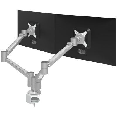 58.652 | Viewlite plus monitor arm - desk 652 | silver | For 2 monitors, adjustable height and depth, with desk mount. | Detail 1