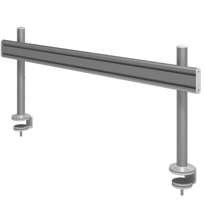 58.702 | Viewlite toolbar - bureau 702 | zilver | Maakt een derde niveau dat zorgt voor meer ruimte op een bureau, met bureaubevestiging. | Detail 3