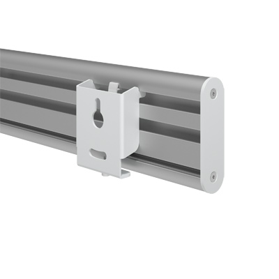 58.712 | Viewlite toolbar - wand 712 | zilver | Maakt een derde niveau dat zorgt voor meer ruimte op een bureau, met wandbevestiging. | Detail 6