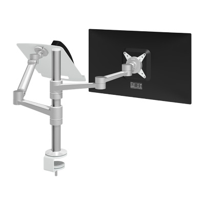 VLTSB3DB71I | Configured Monitor arm - VLTSB3DB71I | silver | For 1 monitor, adjustable height and depth, with desk mount. | Detail 1