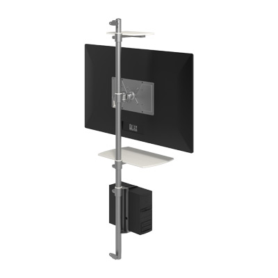VMTSW3A7A5A4A4I | Configured Workstation - VMTSW3A7A5A4A4I | silver | For 1 monitor, adjustable height and depth, with desk mount. | Detail 1