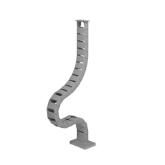 34.452 | Addit vertebra passacavi 82 cm – scrivania 452 | grigio (RAL9006) | Per guidare verticalmente un massimo di 18 cavi sotto la scrivania.