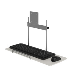51.582 | Viewmate Tastatur- und Mausablage - Option 582 | silber | Sorgt für einen aufgeräumten Schreibtisch und ideal für Monitorarme an einer Wand mit VESA-Befestigung.