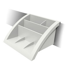 52.170 | Viewmate plateau accessoires - option 170 | blanc | Espace de stockage mobile avec fixation de barre d’outils.