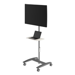 52.712 | Viewmate workstation - floor 712 | silver | Freely moveable trolley for video conferences.