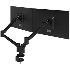 58.653 | Viewlite plus monitor arm - desk 653 | black | For 2 monitors, adjustable height and depth, with desk mount.