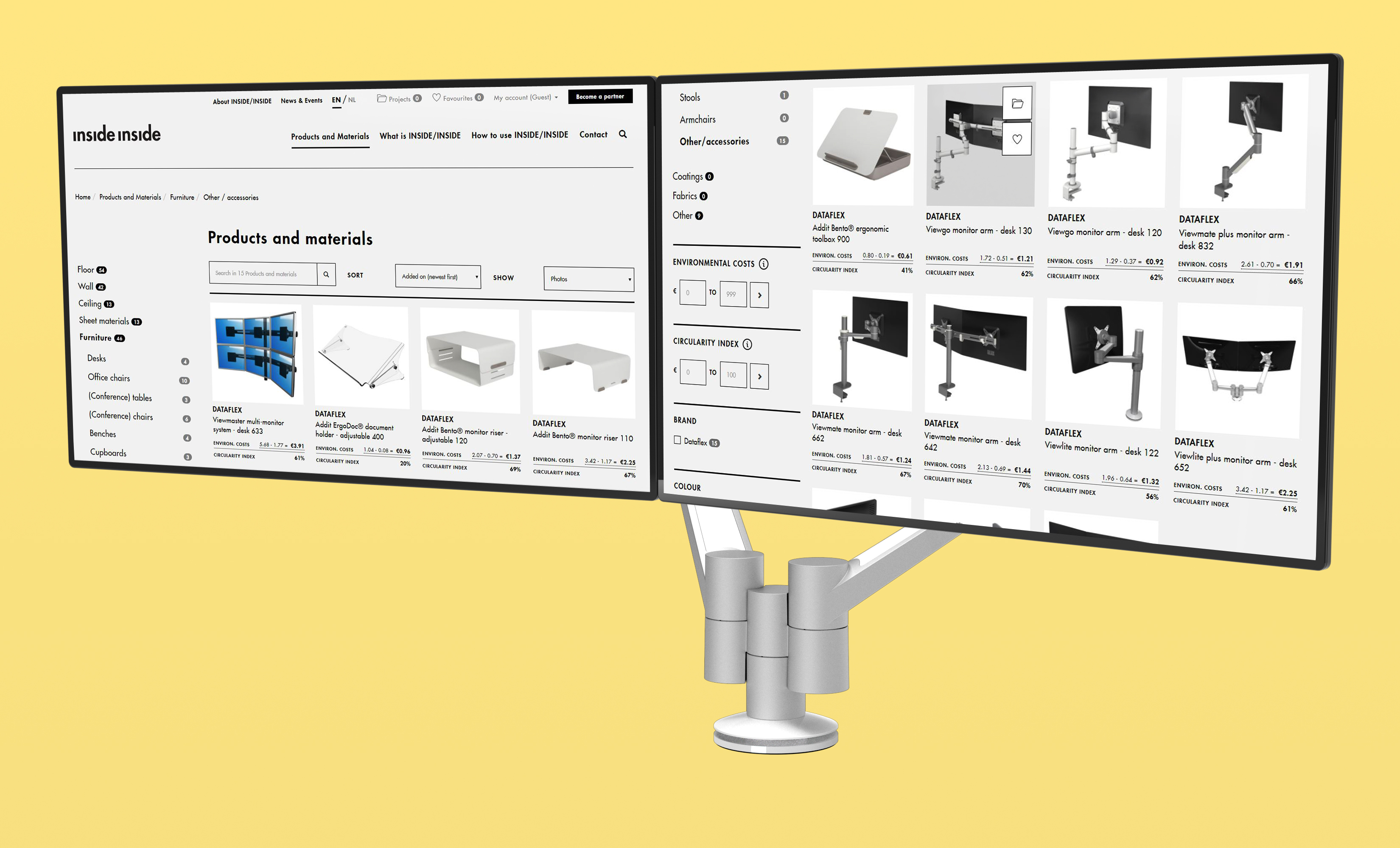 Material Circularity Indicator Monitor arm